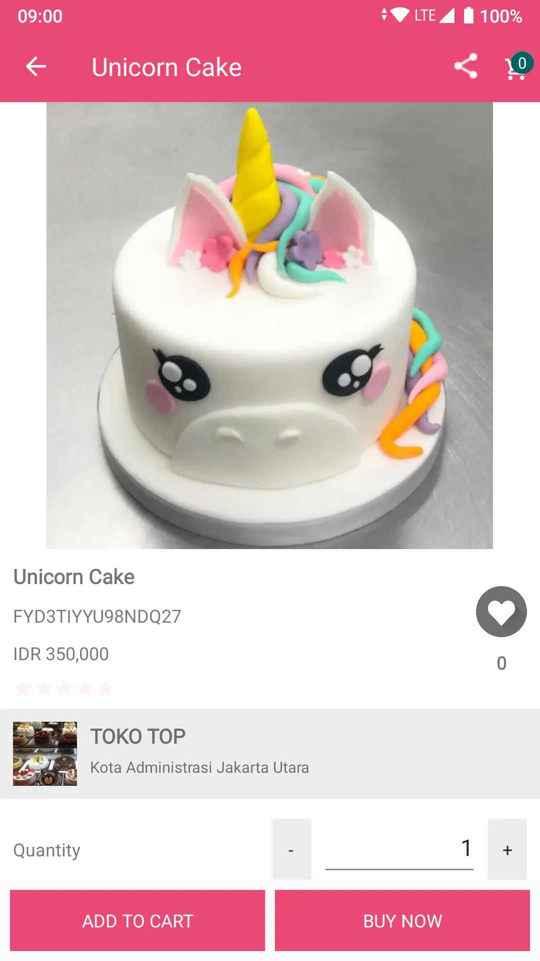 Cake Mall — Detail produk Unicorn Cake