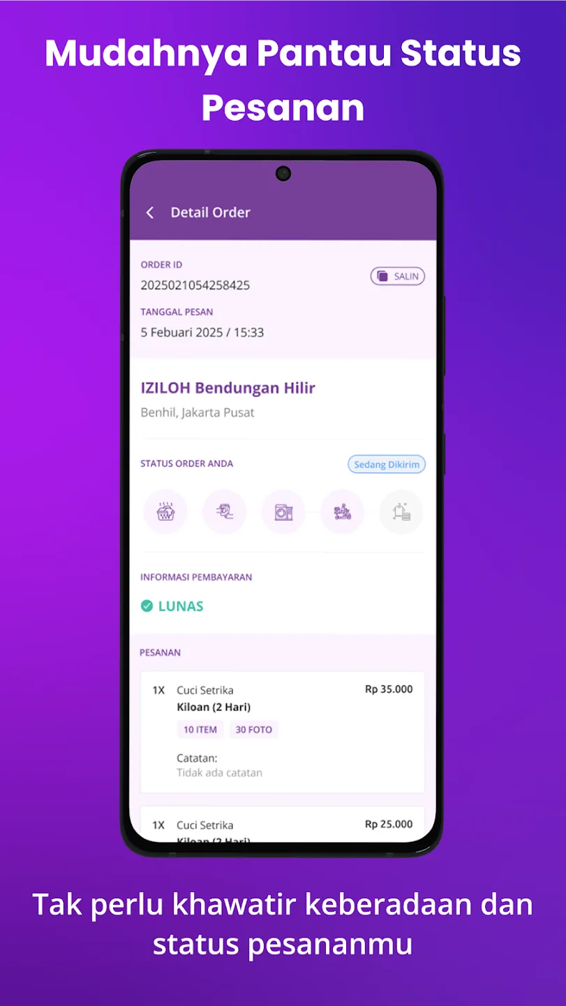 IZILOH — Detail order & tracking status